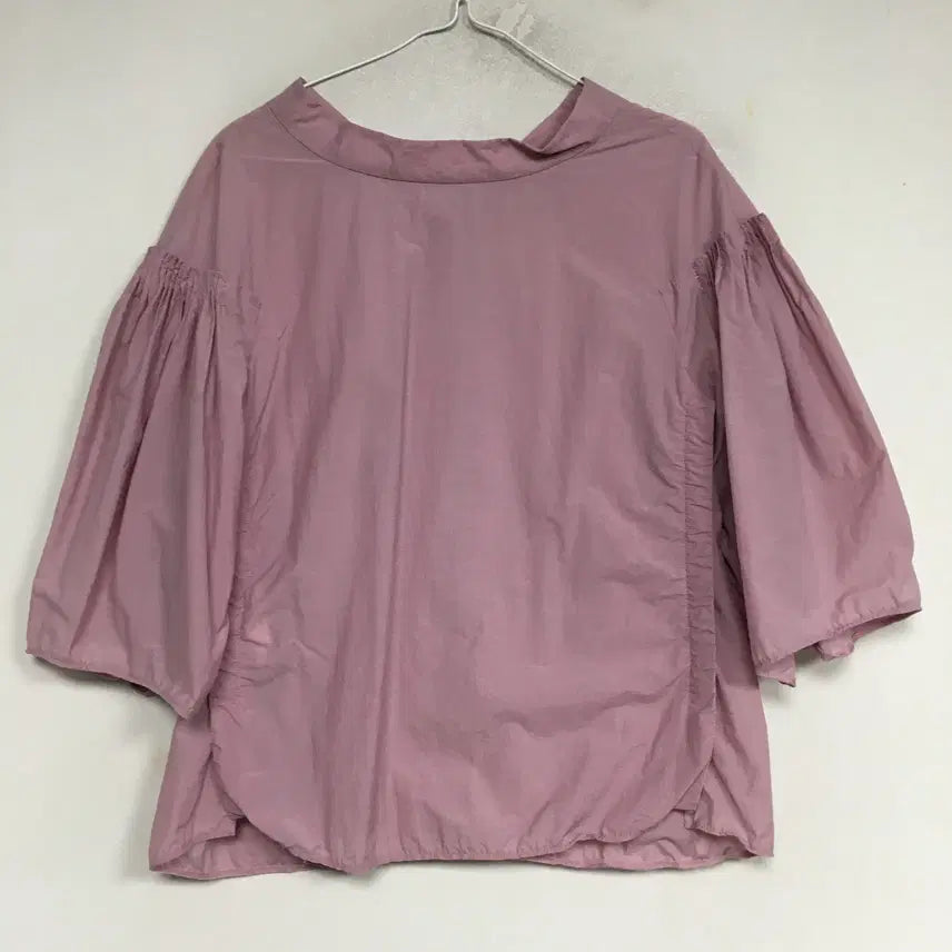 [BUNJANG] Mine Crinkled Blouse Pink Size 55 / MINE 마인 바스락 블라우스 55