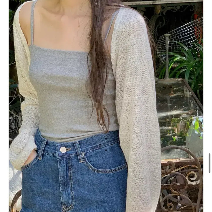 [BUNJANG] Edmore Bolero Summer Cardigan / [새옷] 에드모어 볼레로 여름가디건 여름긴팔 살안타 하객룩