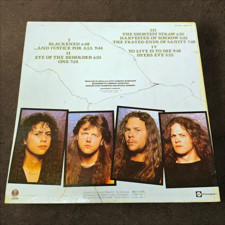[BUNJANG] Metallica 3rd Album LP Vinyl Record / 메탈리카 Metallica  3집 LP 음반 바이닐