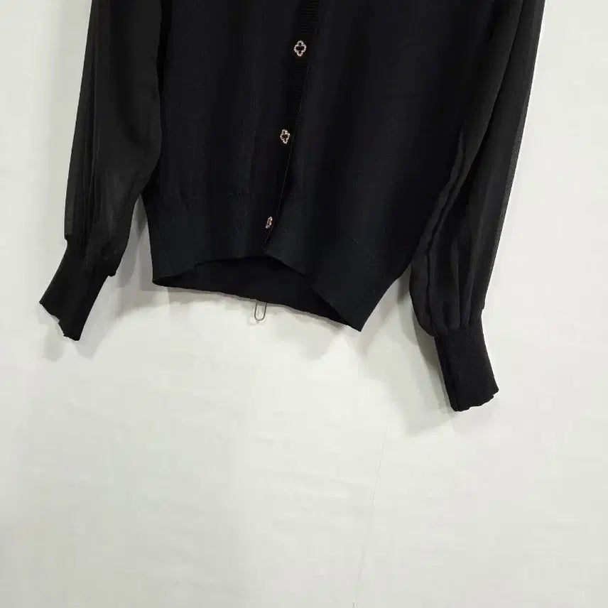 [SOLD OUT] 블랙 프릴 니트&amp;시스루 가디건식티 95