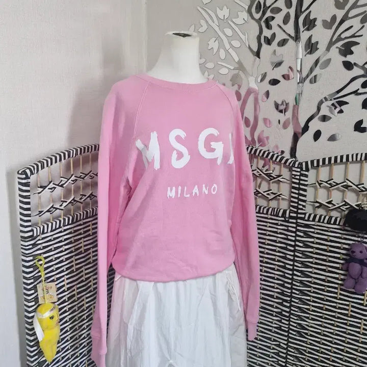 [BUNJANG] MSGM Milano Pink Sweatshirt / MSGM 밀라노 핑크 맨투맨 티셔츠 (백화점)