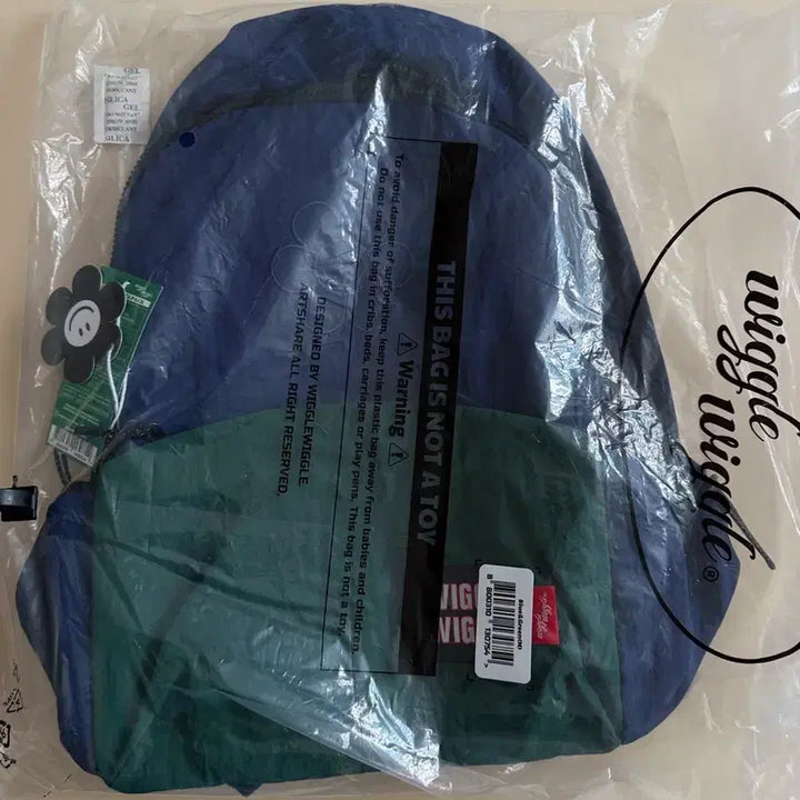 [BUNJANG] Wiggle Wiggle Flower Pattern Backpack / 새상품 위글위글 백팩