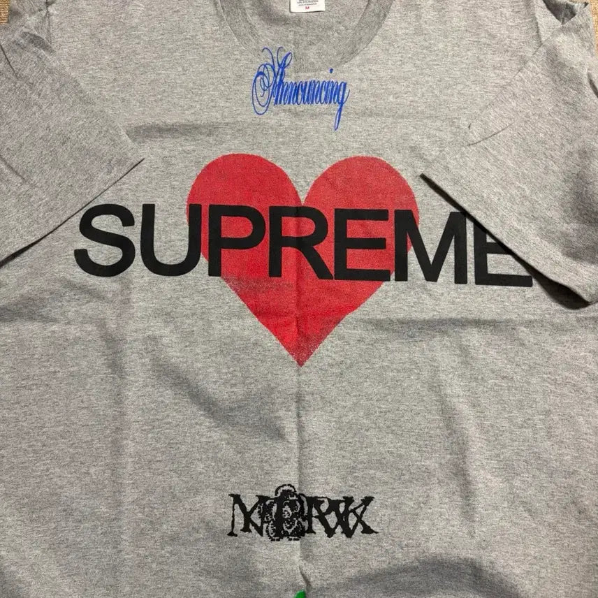 [BUNJANG] Supreme Announcing Heather Gray T-shirt / 슈프림 어나운싱 헤더그레이 m