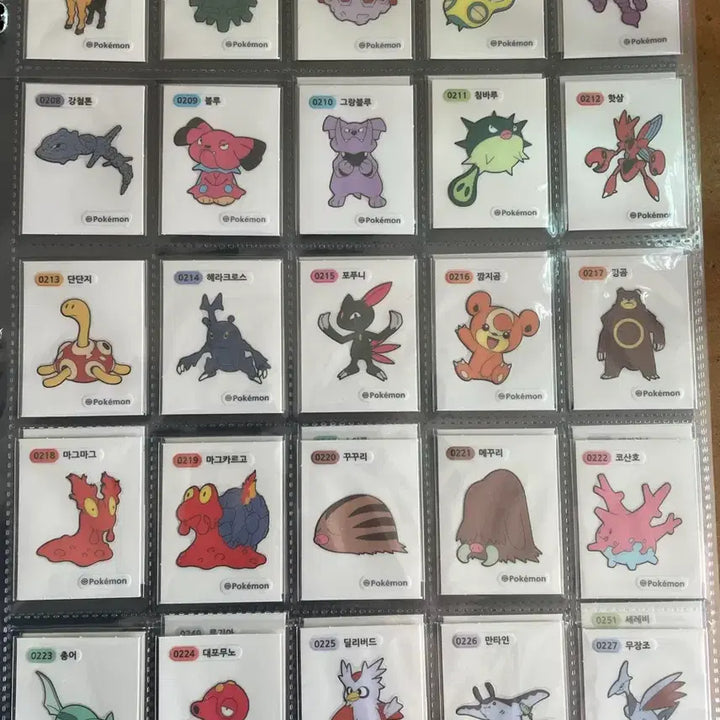 [BUNJANG] Pokemon Tteokbokki Sticker 1st &amp; 2nd Generation Full Set / 포켓몬 띠부씰 1,2세대 전종 3자리4자리 세트