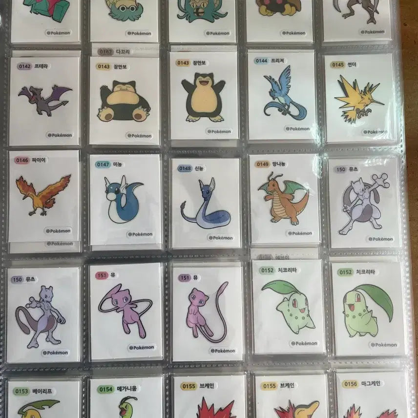 [BUNJANG] Pokemon Tteokbokki Sticker 1st &amp; 2nd Generation Full Set / 포켓몬 띠부씰 1,2세대 전종 3자리4자리 세트