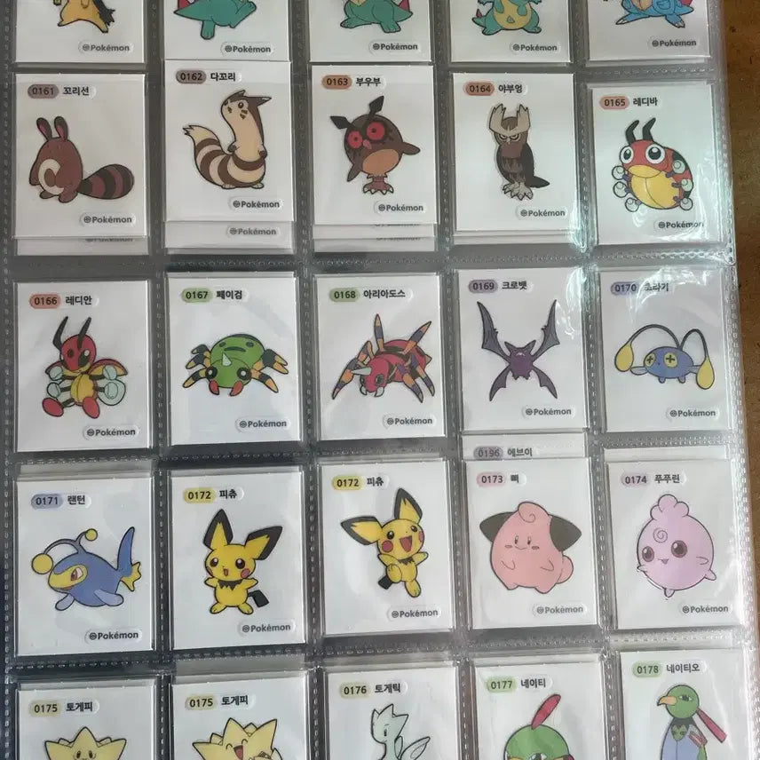 [BUNJANG] Pokemon Tteokbokki Sticker 1st &amp; 2nd Generation Full Set / 포켓몬 띠부씰 1,2세대 전종 3자리4자리 세트