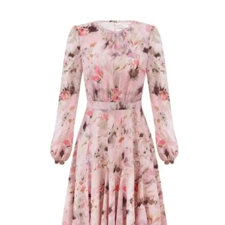 [BUNJANG] Merci Beaucoup Pink Chiffon Dress Size 2 / 메르시비앙 메비 핑크 쉬폰 원피스 2사이즈