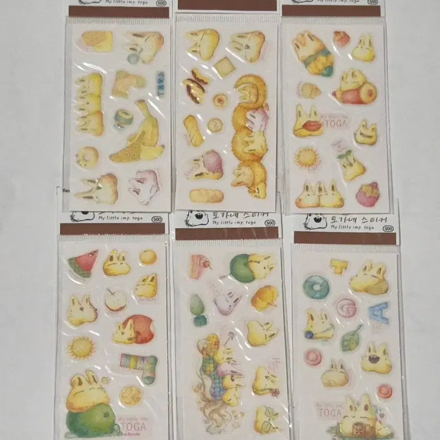 [SOLD OUT] 6종일괄)고전 레트로 토가네 스티커