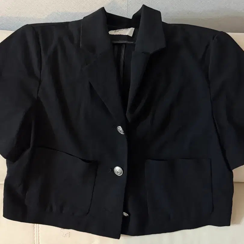 [BUNJANG] Black Crop Jacket / 블랙 크롭 자켓