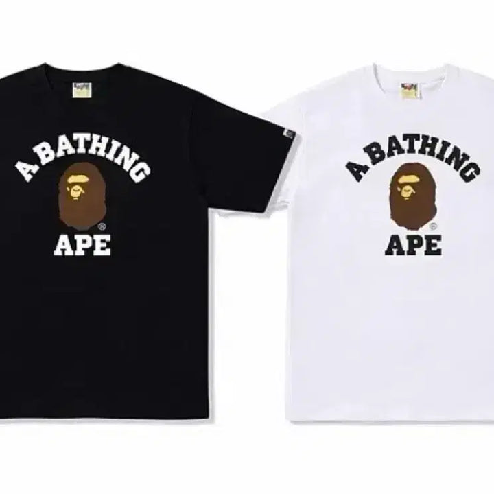 [SOLD OUT] Bape 베이프 반팔 티셔츠 블랙/화이트 미개봉 새상품