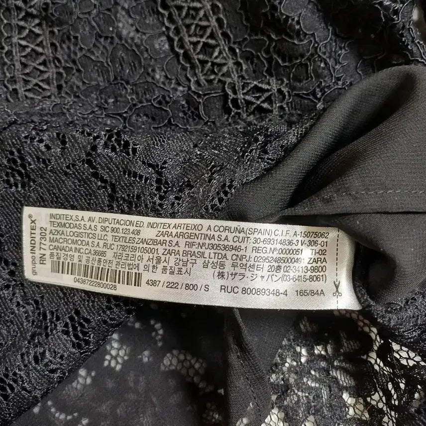 [BUNJANG] ZARA Black Lace Blouse (Size S) / 여성 자라ZARA 블랙레이스블라우스상의 55