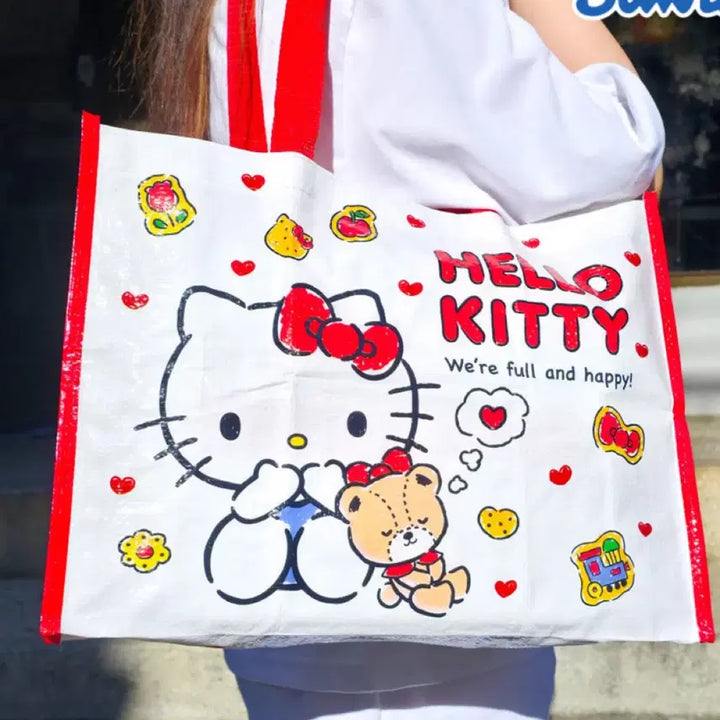 [BUNJANG] Hello Kitty Tarpaulin Tote Bag / 헬로키티 타포린백 새상품