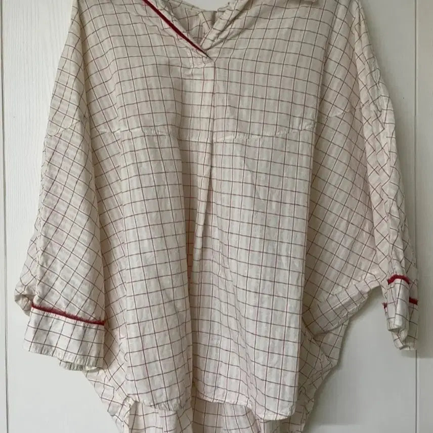 [BUNJANG] Sigtam Check Blouse Shirt / 시그템 체크 블라우스 셔츠