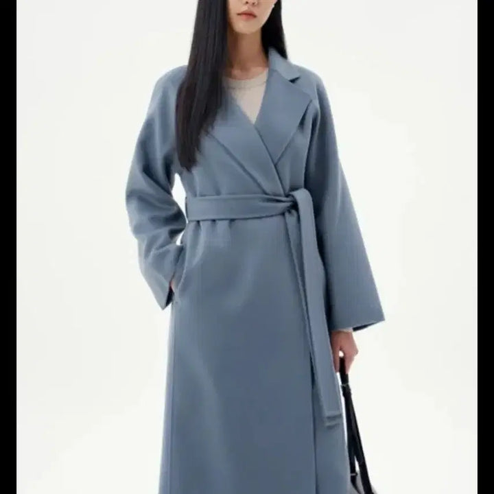 [BUNJANG] Mevy Mare Fog Blue Short Coat / 메비 마레 코트 포그블루 숏 0사이즈