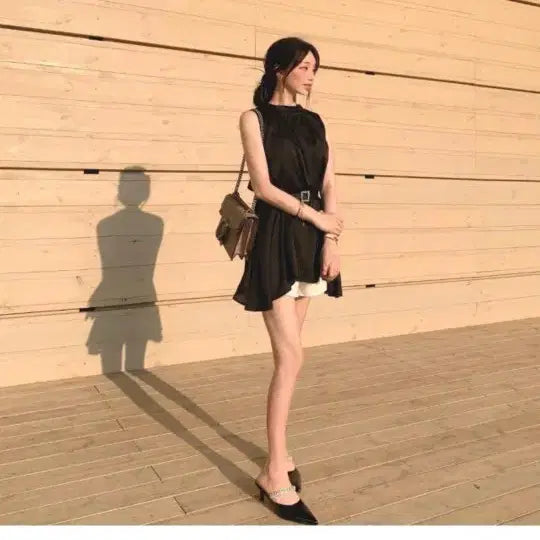 [BUNJANG] Roselin Halter Neck Blouse Dress / 교신 로젤린 홀터넥 블라우스 원피스 (하객룩 피로연 상견례 휴양지