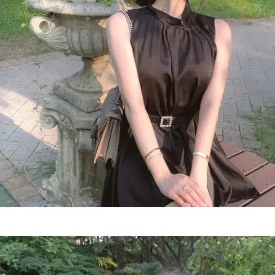 [BUNJANG] Roselin Halter Neck Blouse Dress / 교신 로젤린 홀터넥 블라우스 원피스 (하객룩 피로연 상견례 휴양지