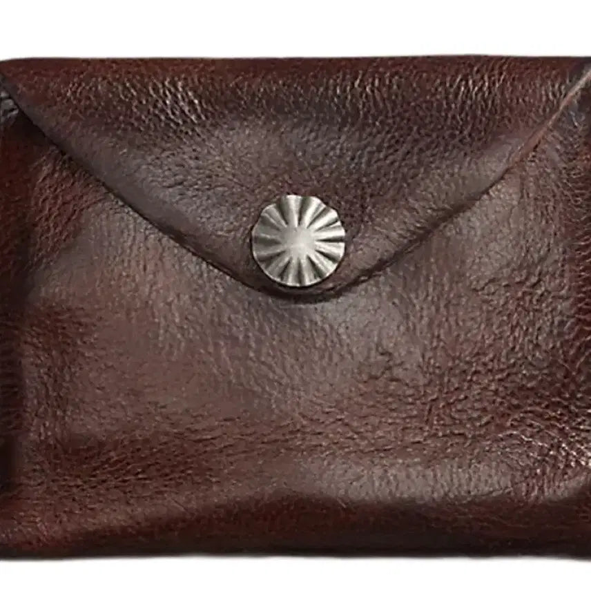 [BUNJANG] RRL Concho Leather Wallet Dark Brown / 더블알엘 콘초 레더 월렛 다크 브라운