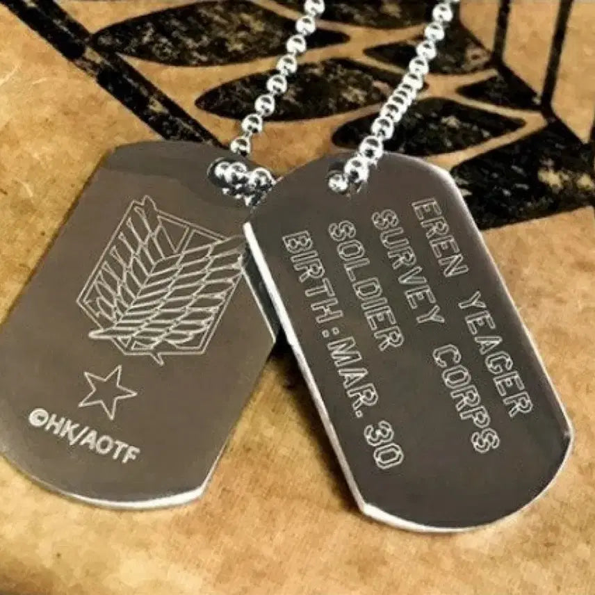 [BUNJANG] Attack on Titan Levi Official Dog Tag / 진격의거인 리바이 공식 군번줄