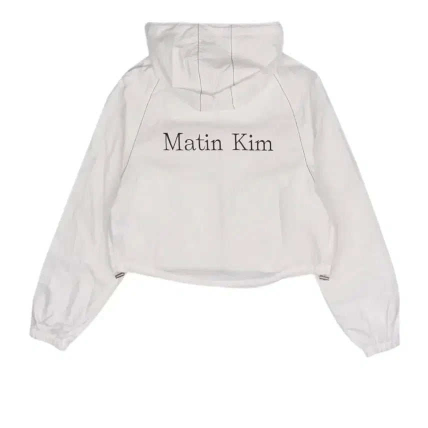 [SOLD OUT] 마뗑킴 화이트 크롭 후드 바람막이