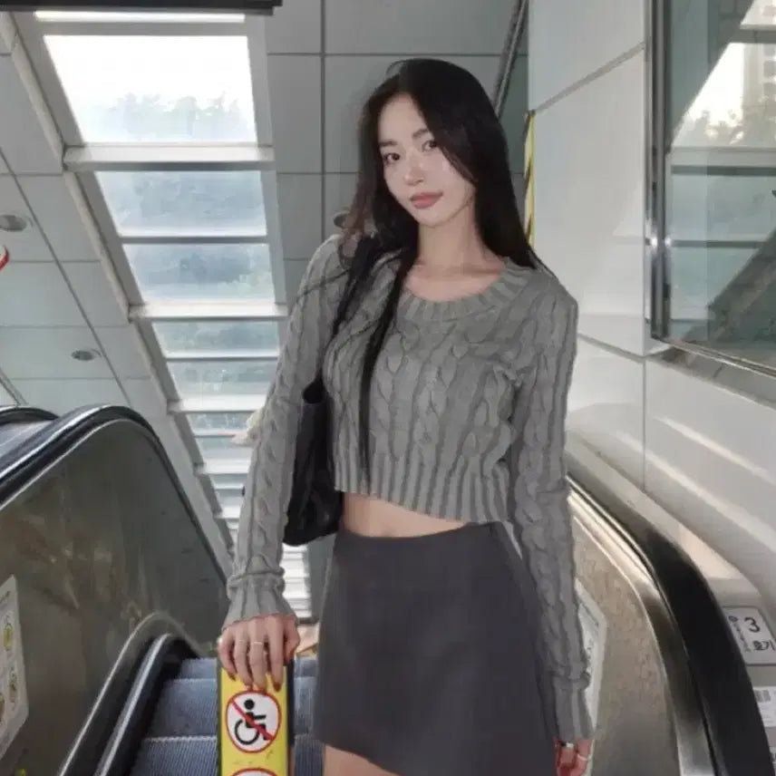 [BUNJANG] Pale Jade Standard A-Line Skirt Charcoal (Size 2) / (새상품) 페일제이드 스탠다드 에이라인 스커트 챠콜 차콜 2