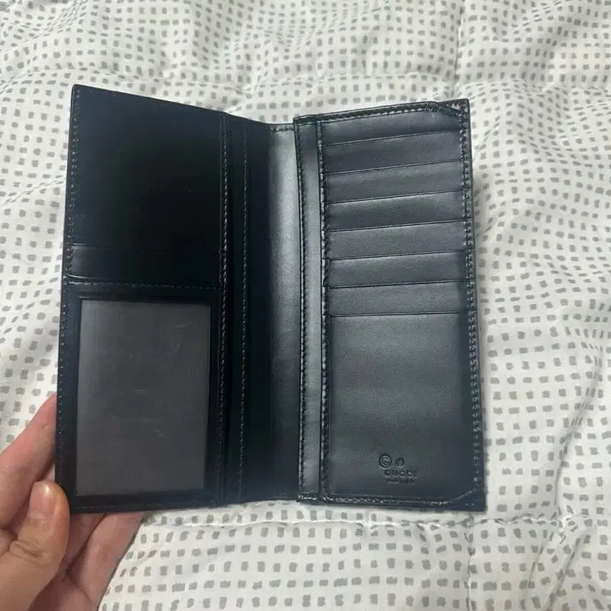 [SOLD OUT] 구찌 시그니처 시마 가죽 남성 장지갑 블랙