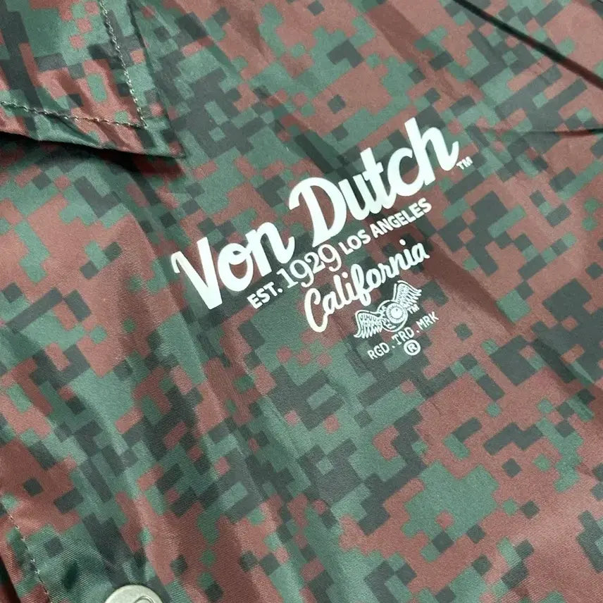 [BUNJANG] Von Dutch Digital Camo Coach Jacket / >정품 본더치 디지털 카모 코치자켓