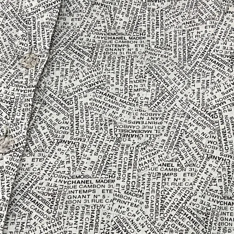 [BUNJANG] Chanel Lettering Half Sleeve Shirt / 샤넬 레터링 하프 슬리브 셔츠 +명품감정서 y16324