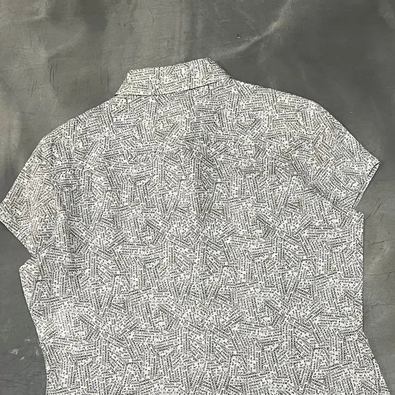 [BUNJANG] Chanel Lettering Half Sleeve Shirt / 샤넬 레터링 하프 슬리브 셔츠 +명품감정서 y16324