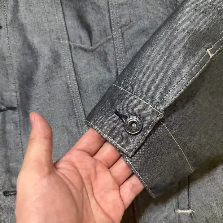 [BUNJANG] Polo Ralph Lauren Silver Denim Jacket / 폴로 랄프로렌 실버 청자켓