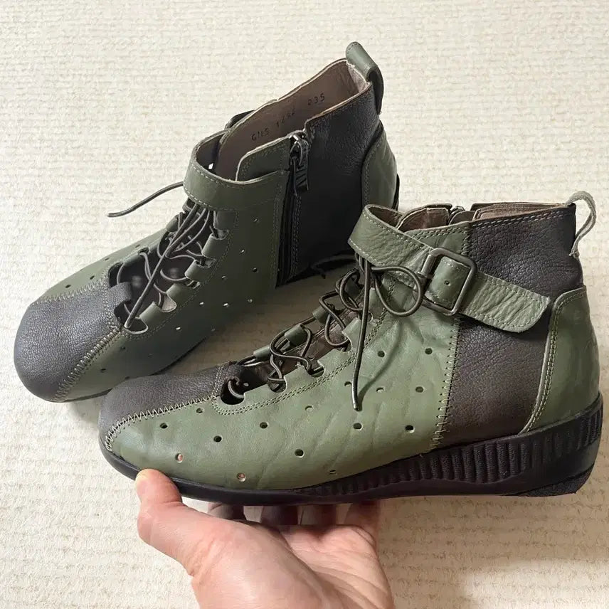[BUNJANG] Leather Handmade Sandals Boots 235 / (미착용) 여성 양가죽 수제화 샌들 부츠 235
