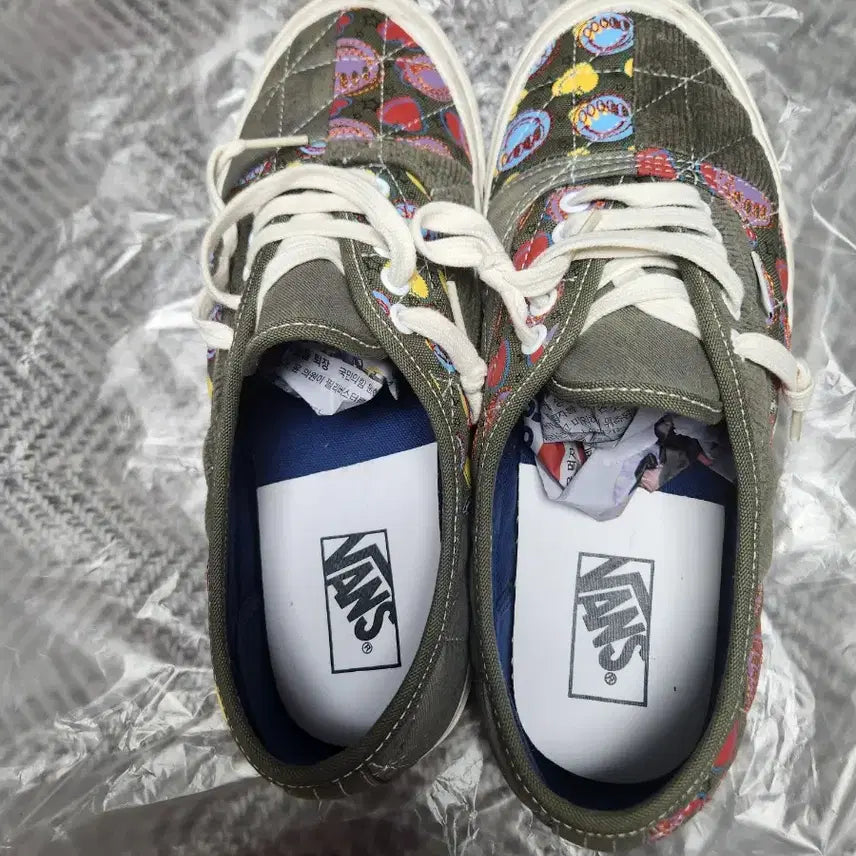 [BUNJANG] Vans Old Skool Patchwork Sneakers 275 / 리/반스 올드스쿨 카키색 패치워크 스니커즈275