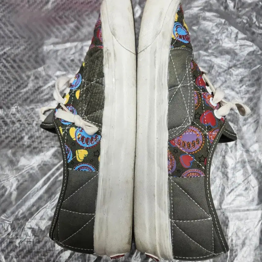 [BUNJANG] Vans Old Skool Patchwork Sneakers 275 / 리/반스 올드스쿨 카키색 패치워크 스니커즈275