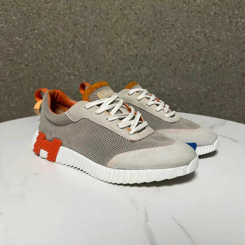 [BUNJANG] Hermes Orange Mesh Bouncing Sneakers (Size 44) / [44사이즈]에르메스 오렌지 메쉬 바운싱