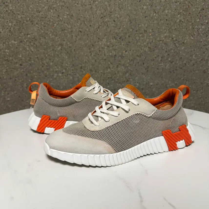 [BUNJANG] Hermes Orange Mesh Bouncing Sneakers (Size 44) / [44사이즈]에르메스 오렌지 메쉬 바운싱