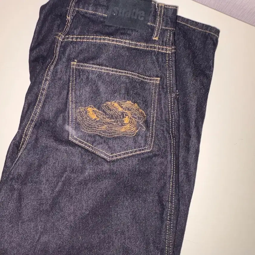 [BUNJANG] Suede 배기 Denim Pants / 스웨이드 배기 데님