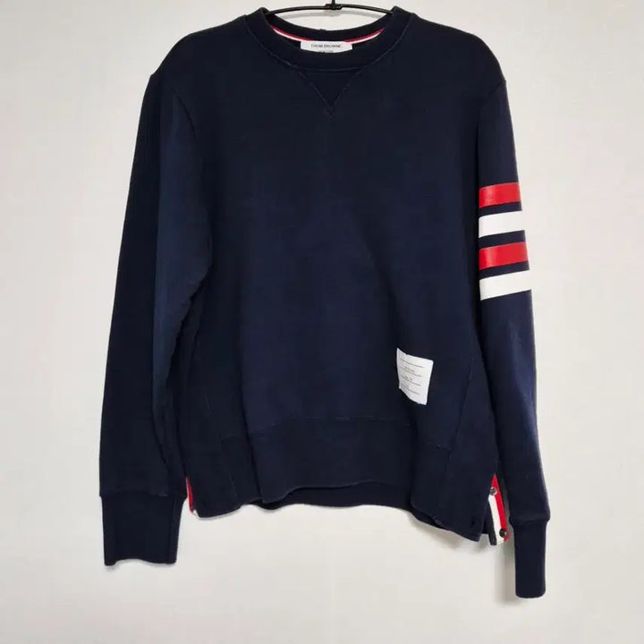 [BUNJANG] Thom Browne Navy Diagonal Stripe Sweatshirt / (정품) 톰브라운 네이비 사선 완장 맨투맨 1