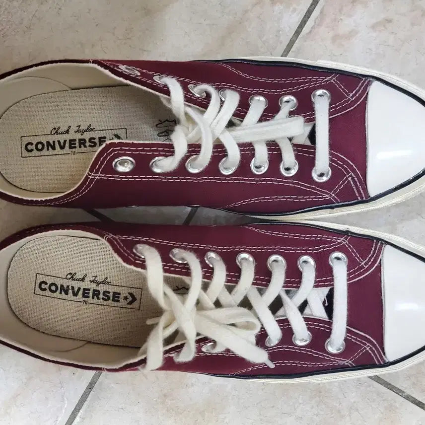 [BUNJANG] Converse Chuck 70 Low Deep Bordeaux Sneakers / 컨버스 척70 로우 딥 보르도 275 팝니다.
