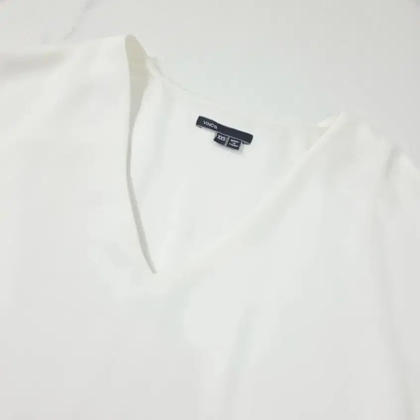 [BUNJANG] Vince White V-Neck Mini Dress / [새상품] 빈스(Vince) 화이트 브이넥 미니원피스 44반