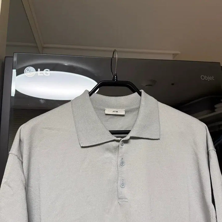 [BUNJANG] ATON 24ss Light Sky Blue Polo Shirt / ATON 24ss 밝은 하늘색 폴로티셔츠 2사이즈