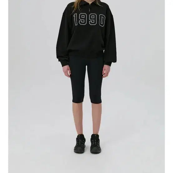[BUNJANG] Navy County 1990 Zip-Up Sweatshirt / 네이비 카운티 유니섹스 1990 집업 맨투맨 블랙