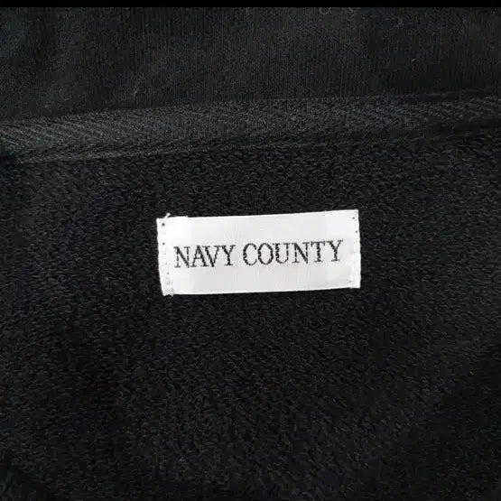 [BUNJANG] Navy County 1990 Zip-Up Sweatshirt / 네이비 카운티 유니섹스 1990 집업 맨투맨 블랙