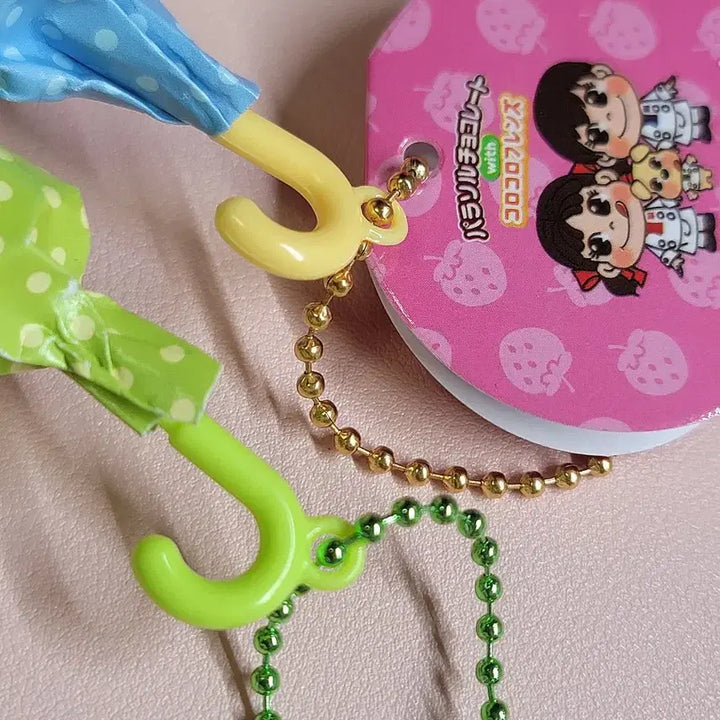 [BUNJANG] Fujiya Milky Chocolate Umbrella Keychain / 페코짱 우산모양 초콜릿 키링
