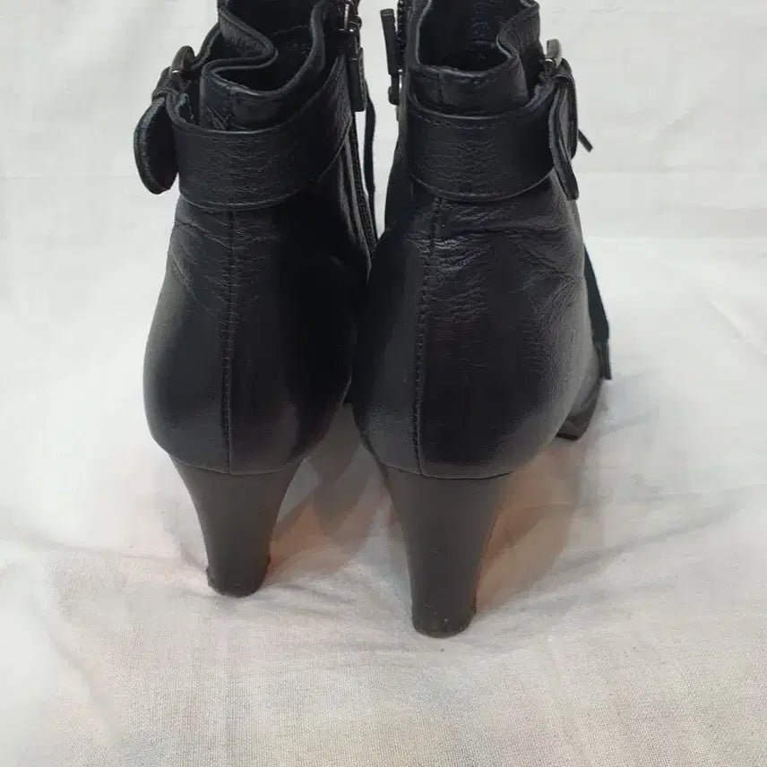 [BUNJANG] MISOPE Lace-Up Heel Boots 245mm / 블랙 레이스업 힐 부츠 미소페 245