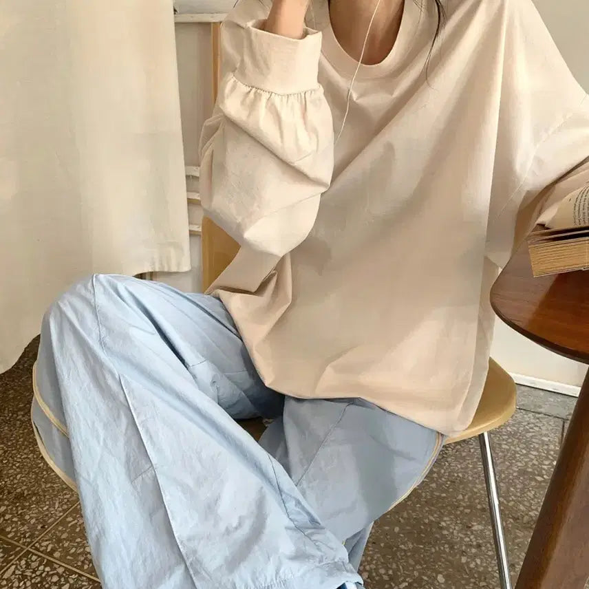[SOLD OUT] 오버핏박시티셔츠(크림)