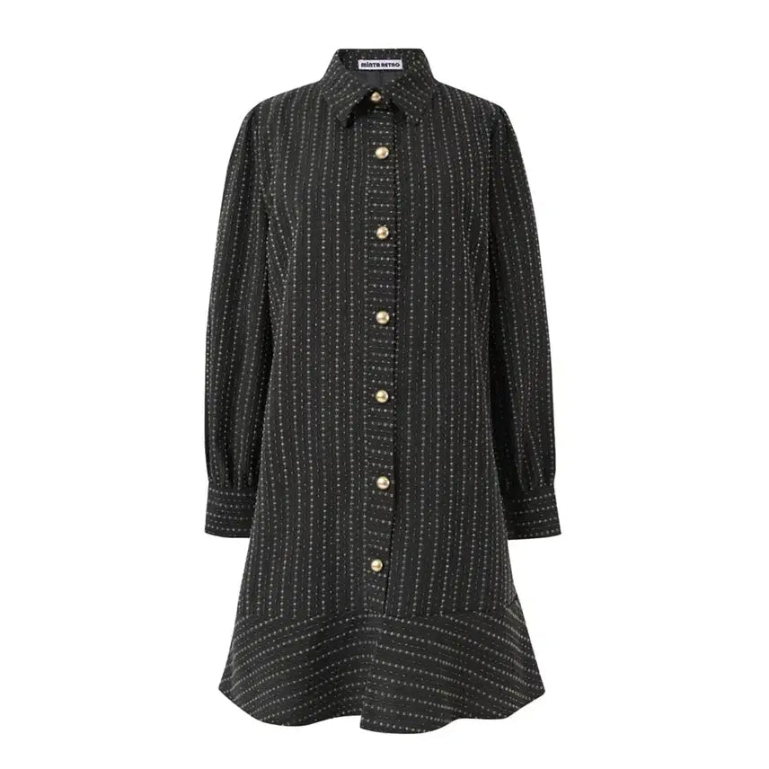 [BUNJANG] MINTA RETRO Gold Button Dress / 민타레트로(MINTA RETRO) 골드버튼 원피스 55 새상품