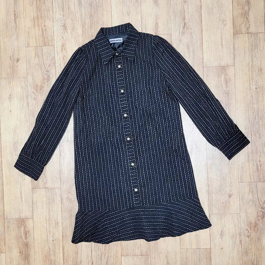 [BUNJANG] MINTA RETRO Gold Button Dress / 민타레트로(MINTA RETRO) 골드버튼 원피스 55 새상품