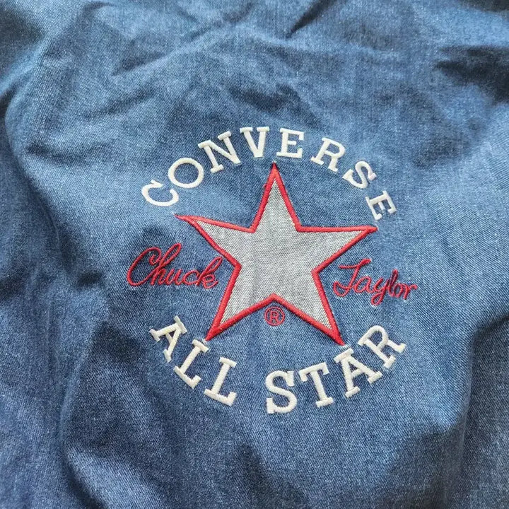 [BUNJANG] Converse All Star Denim Hooded Jacket (Size 95) / 90s 컨버스 올스타 데님 후드 자켓 95(M정도)