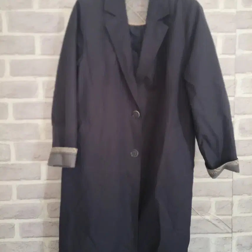 [BUNJANG] Zishen Navy Trench Coat / 지센 네이비 트렌치코트95/알뜰한여우