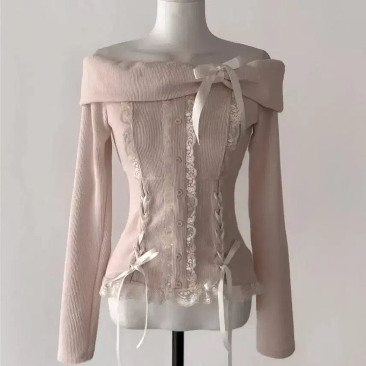 [BUNJANG] Cloud Emotion Valentine Eyelet Two-Piece Set / 클라우드이모션 발렌타인 아일렛 투피스 SET