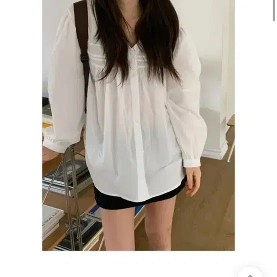 [BUNJANG] Blemto Balloon Frill Blouse / 블렘토 벌룬 프릴 블라우스